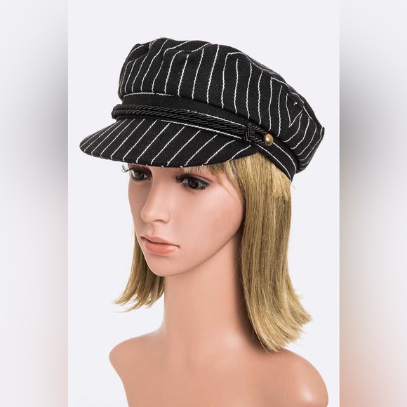 Pin Stripes Newsboy Hat - Picture 1 of 4
